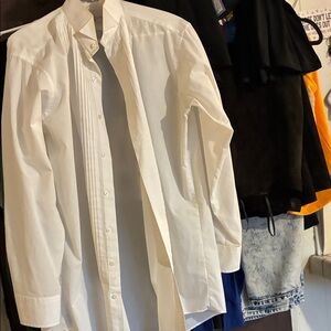 Elegant White Men's Dress Shirt